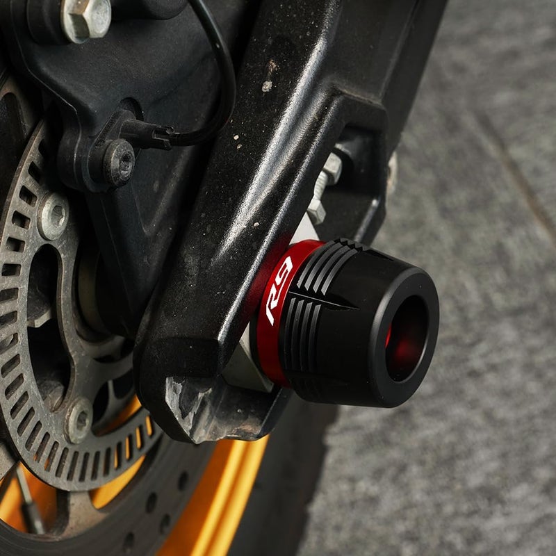 MOWOK Fit For Yamaha R9 YZF-R9 YZFR9 YZF r9 2024 2025 Motorcycle Accessories frame sliders Front Rear Wheel Axle Fork Slider Crash Protector Protection (Black) - Image 3